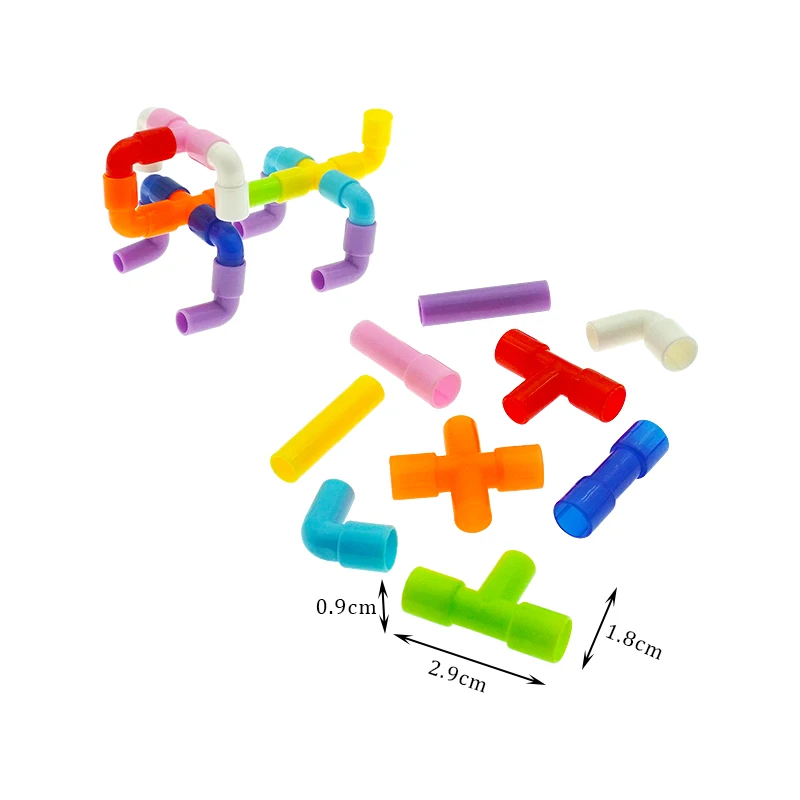 Kids Educational Building Blocks Plastic Mini Water Pipeline Stacking Blocks Toys