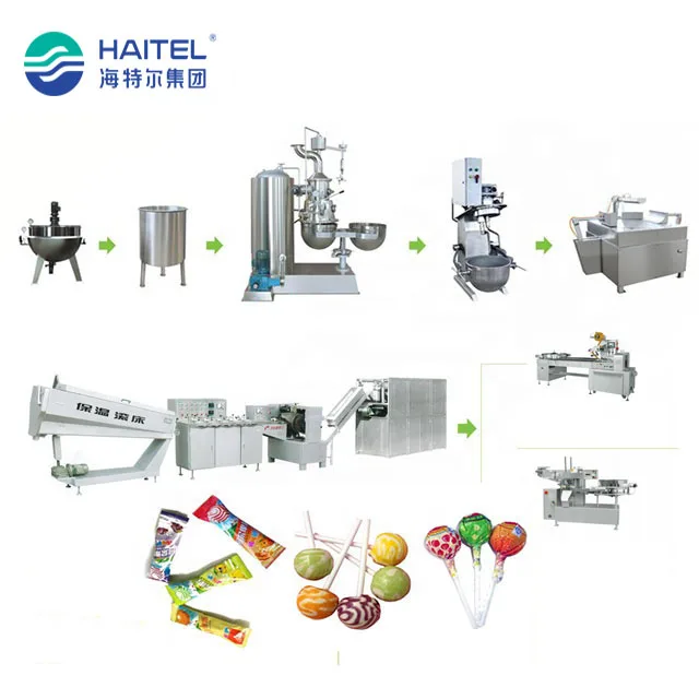 Автоматическая линия по производству леденцов конфеты , машина для леденцов твертых конфеты