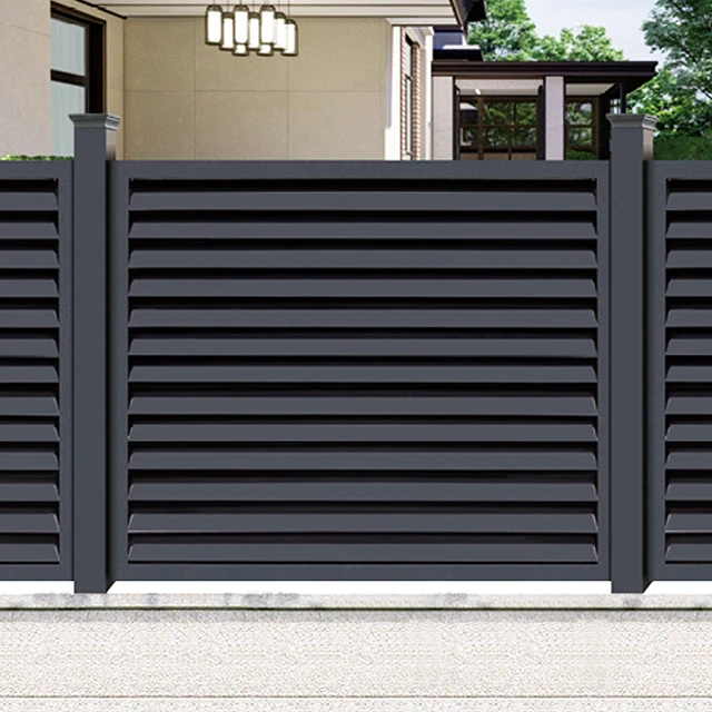 Decoration vertical square tube metal fence designs Aluminum fence