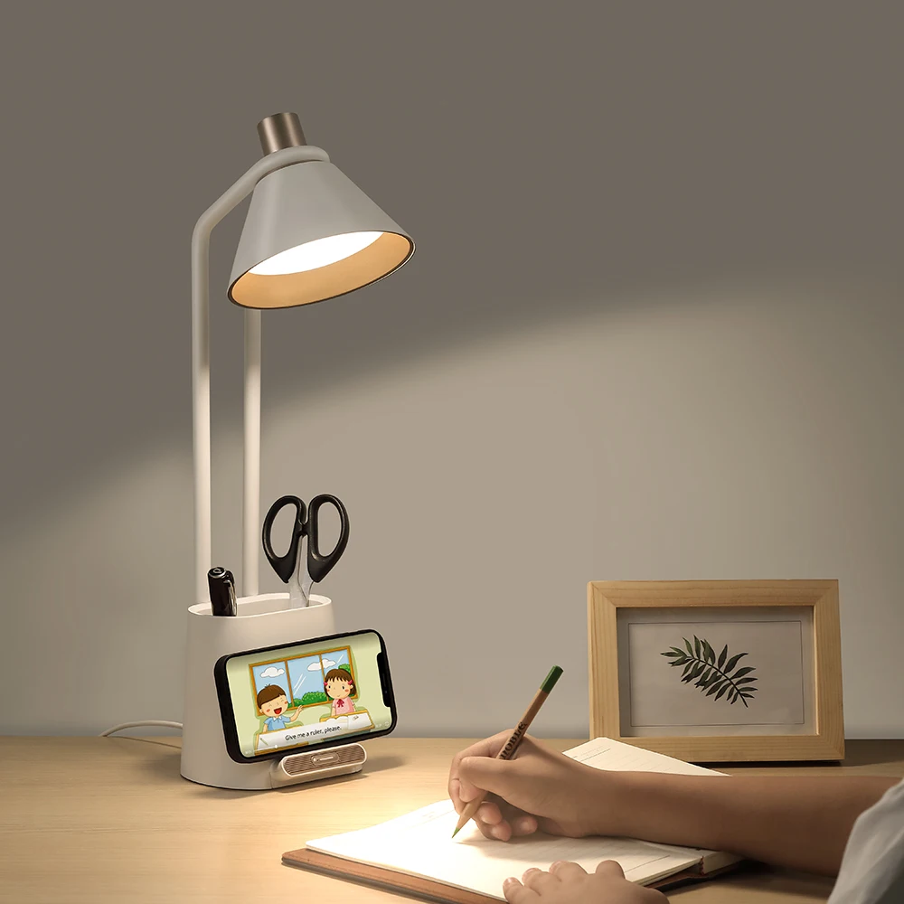 Multifunctional Desk Lamp Touch Control 3-level Brightness Rechargeable Table Lamp Pen Holder Led Study Lamp