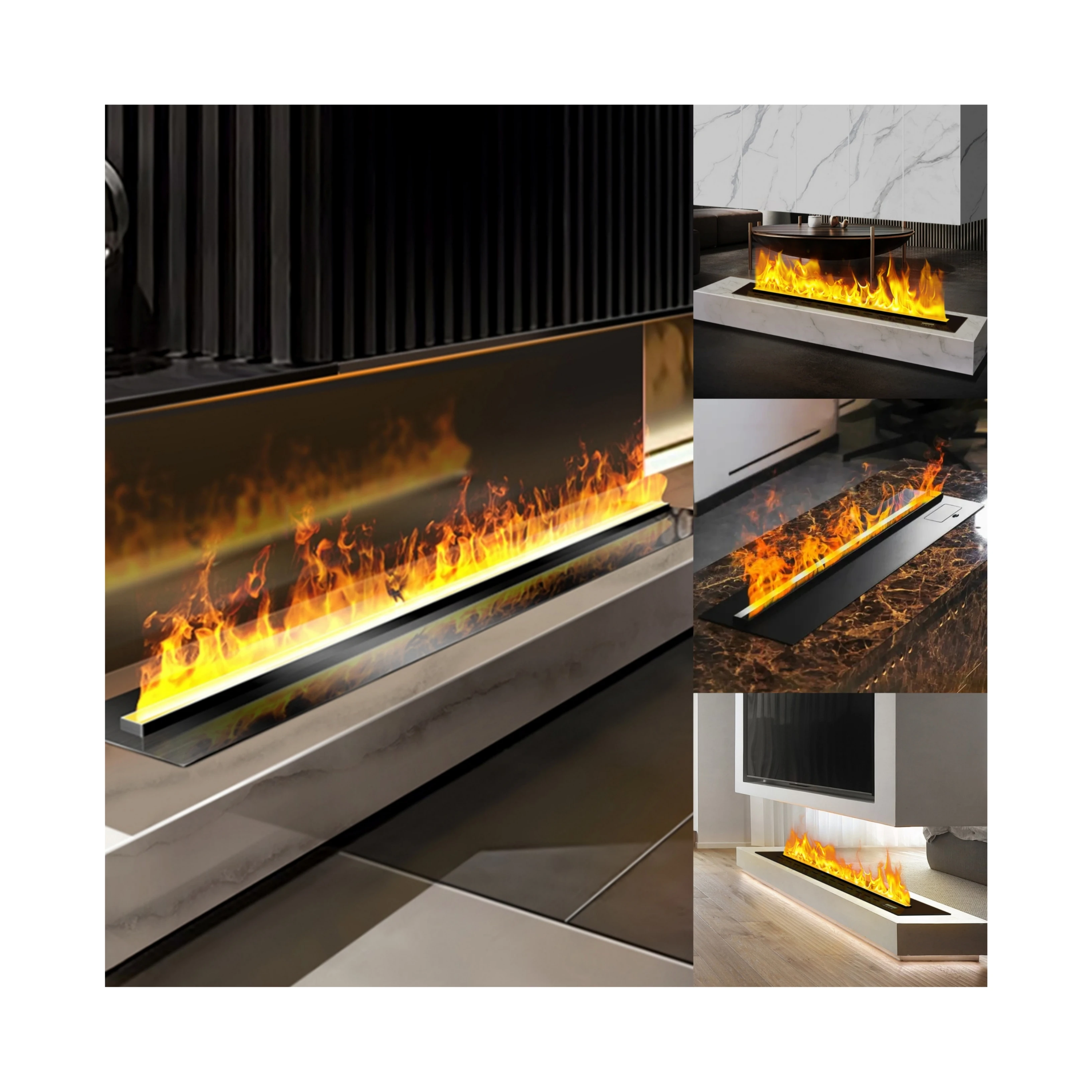 40inch 50inch 60inch 3D water vapor fire steam fireplace indoor for 110v-240v