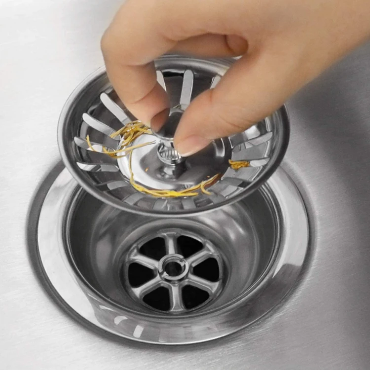 3-1/2 Inch Kitchen Sink Drain Assembly with Strainer stainless steel sink filter