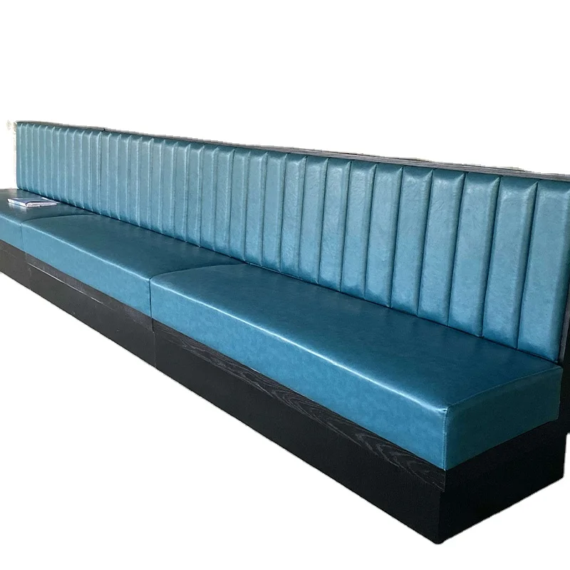 New Trend Cafe Table Set Restaurant Chairs Metal Commercial Restaurant Booths with Tables Wooden Wood Modern Solid PU Leather