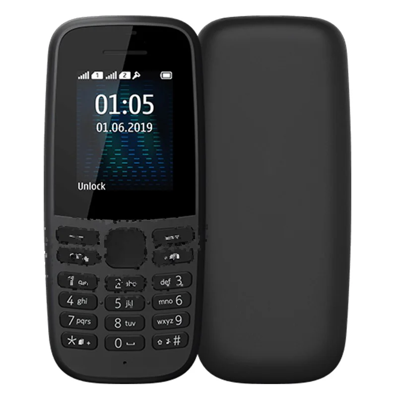 2019 105 mobile phone dual Sim Cards Good Quality Unlocked Mobile Phone 105