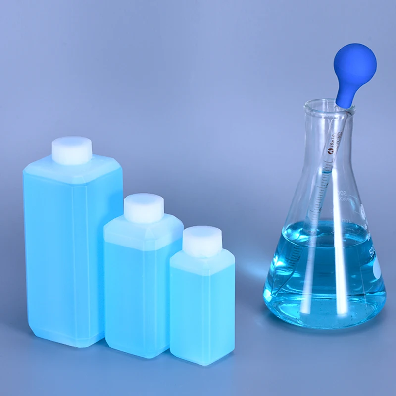 250ml Transparent Brown Mini Reagent Liquid HDPE Plastic Bottles For Packing Chemical Detergent Pesticide Seal The Square Bottle