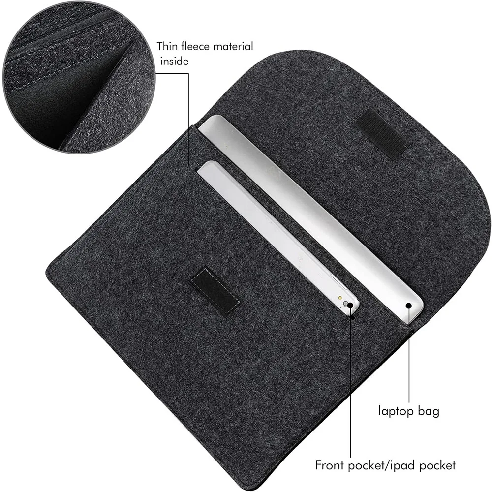 Wholesale felt laptop bag factory felt sleeve 13.9 inch case for MacBook Bag