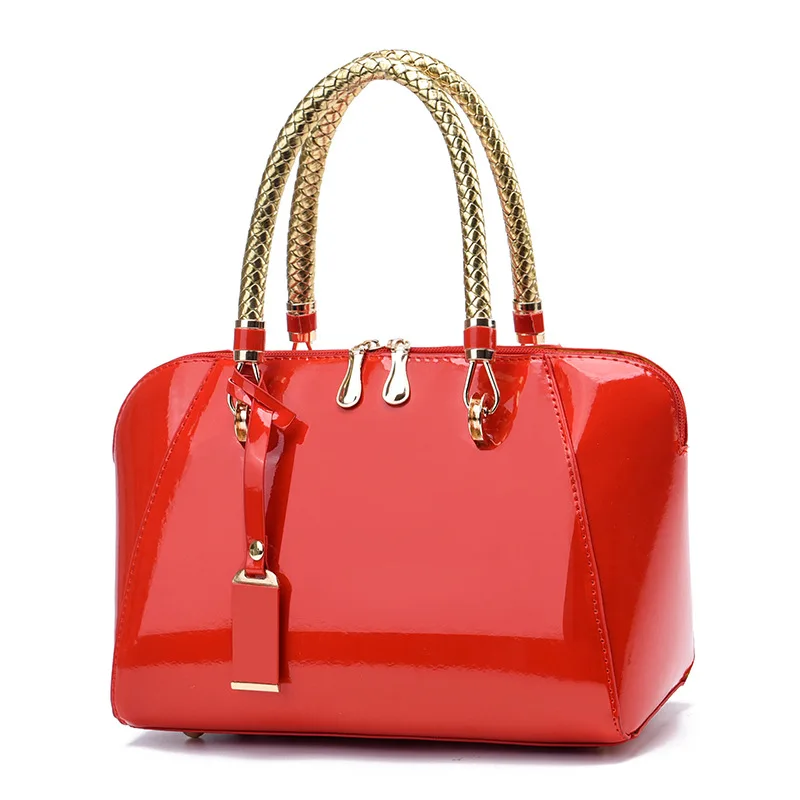 New arrival fashion women handbag large capacity ladies hand bag wholesale patent leather bags