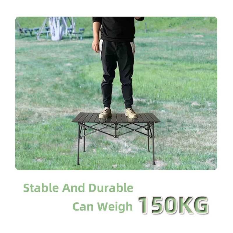 Cheap Outdoor Furniture Portable Roll Up Aluminium Heavy Duty Folding Foldable Camping Table And Chairs Set
