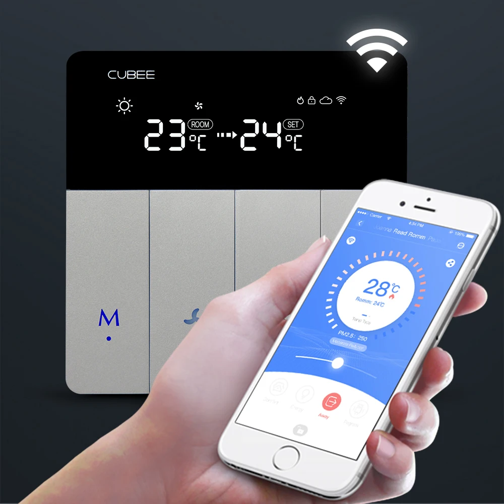Piano Keys Smart WIFI Thermostat for FCU Air Conditioning