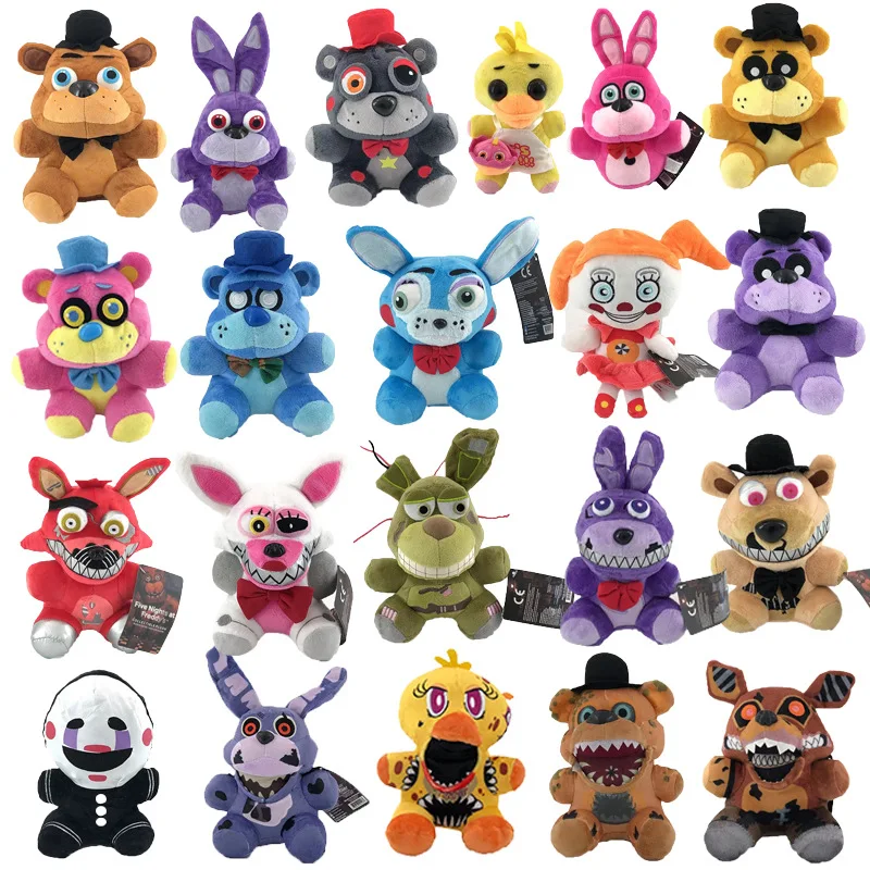 YWMX 18cm Midnight Bear Five Nights of Freddy Toy Brown Bear 30 Styles Plush Toy Doll Game Cartoon Figures Wholesale