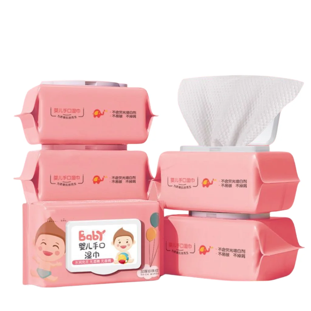 Pearl Embossed Water Wet Wipes Sweet Carefor Baby Wipes Water Wipe for Baby Cleaning 99.9% Water butt washing