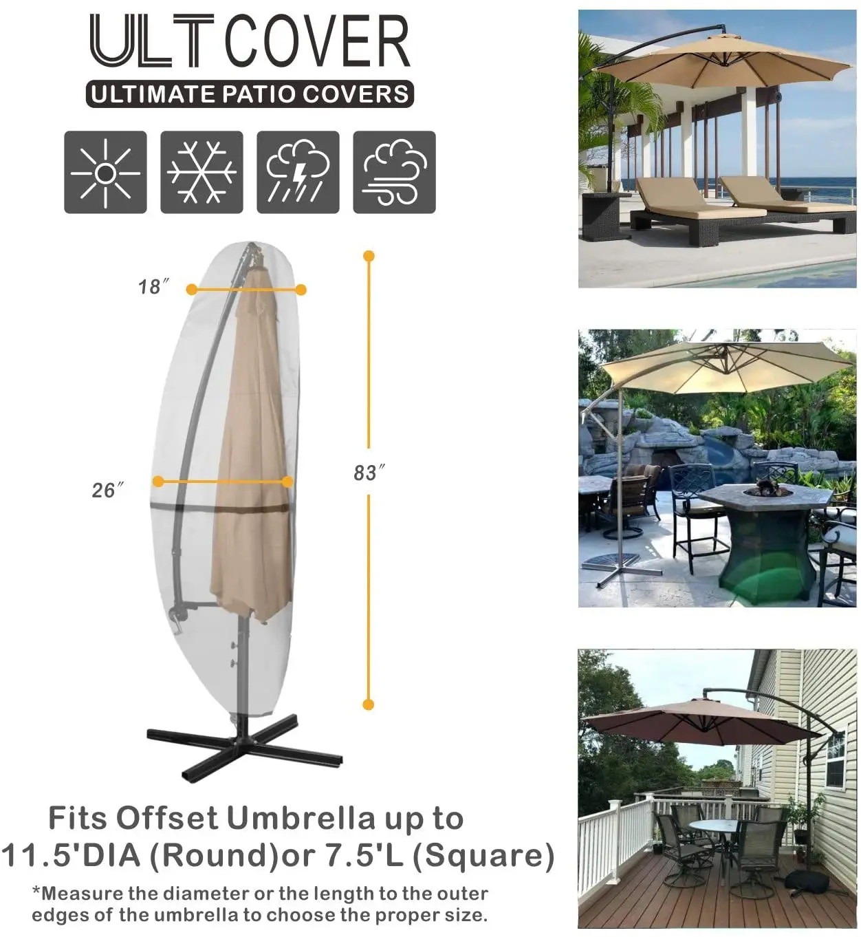 Patio Umbrella Cover Waterproof