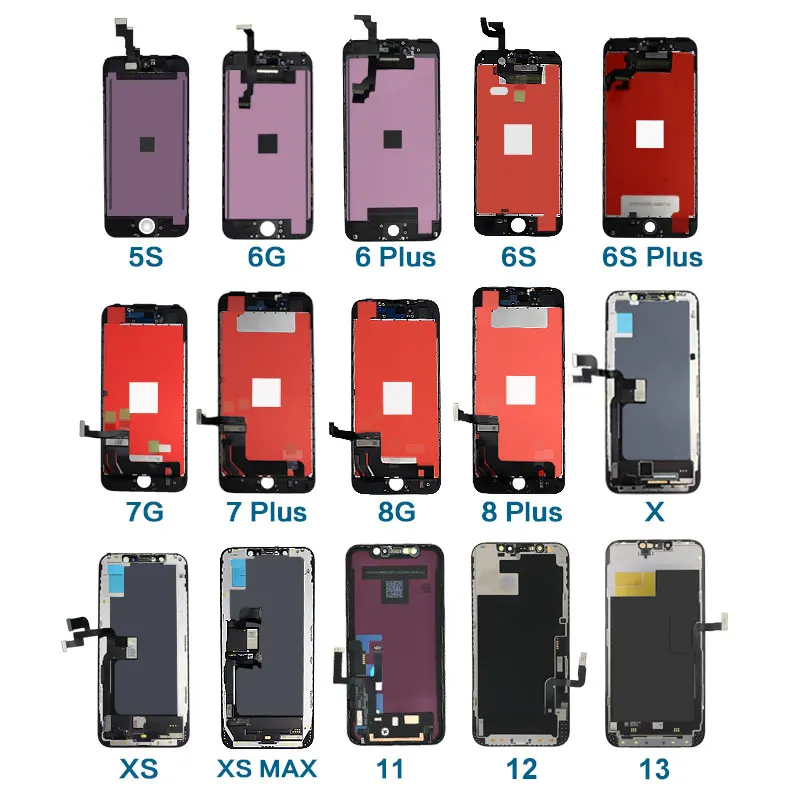 Mobile phone accessories repair spare parts lcd screen display for iphone 4s 5s 6s 6 7 8 plus X XR XS 11 12 13 pro max lcd