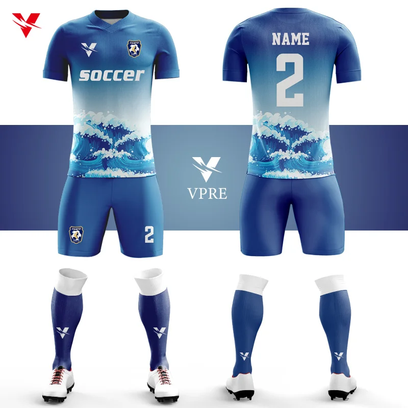 Custom Sublimation Cheap Soccer Plain T Shirt Jersey Football Team Uniform With Numbers