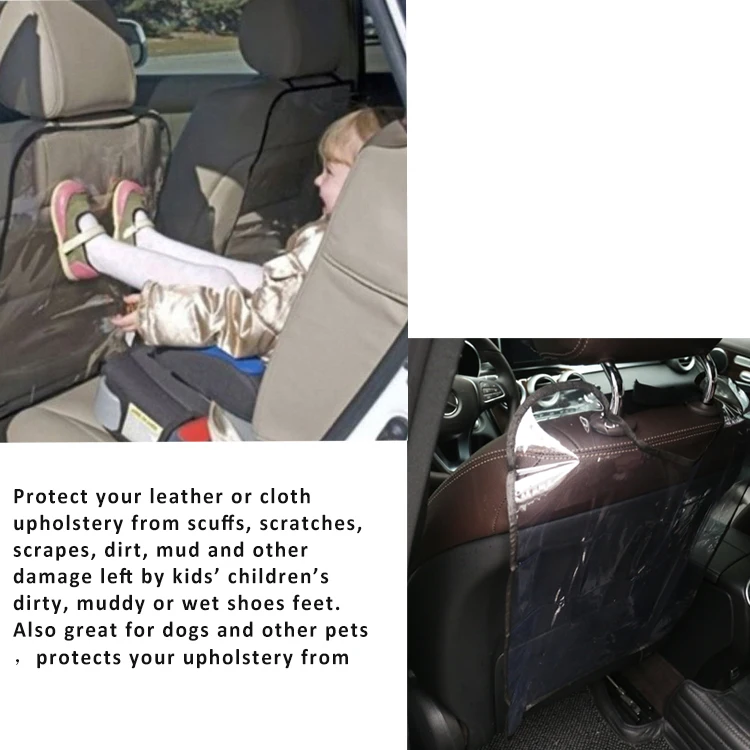 Wholesale transparent car accessories cover child foot pad car rear seat protector