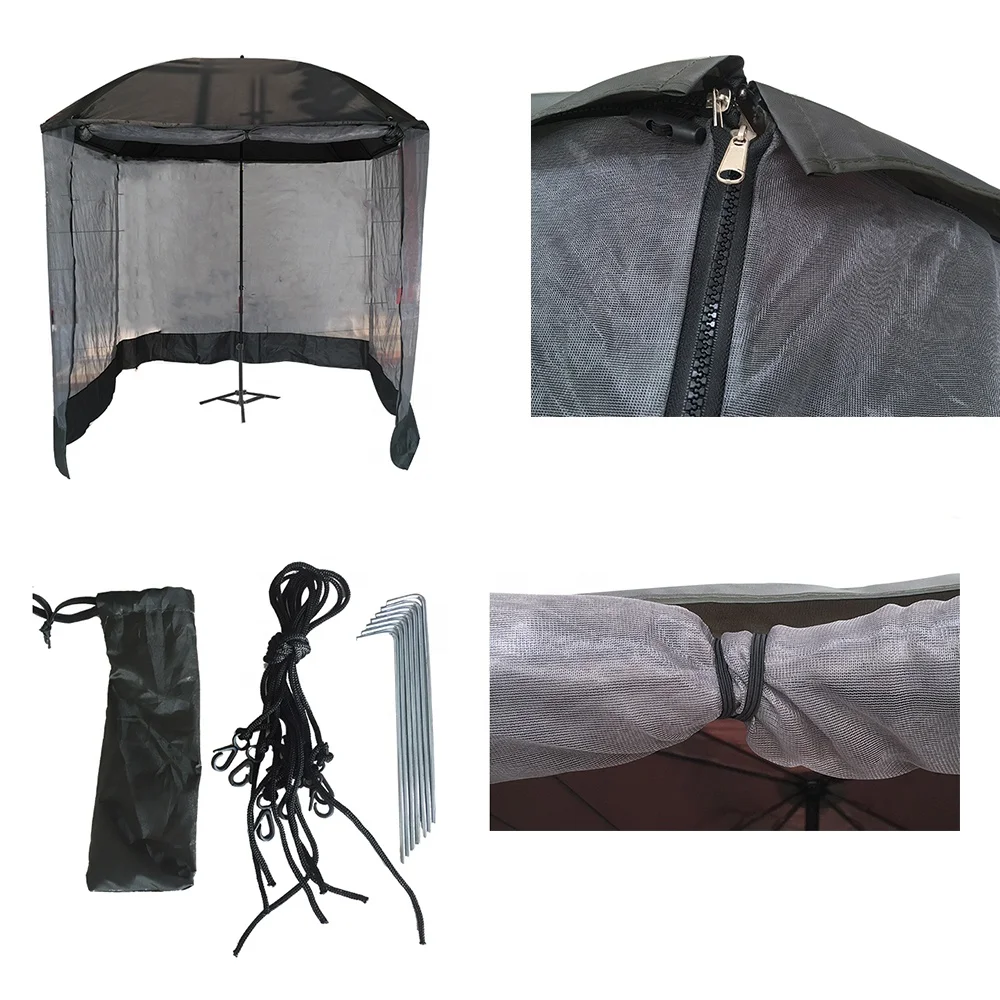 
Herzo Tent Sombrillas Hiking Camping Solar Energy Outdoor Fishing Umbrella For Beach and Sports 