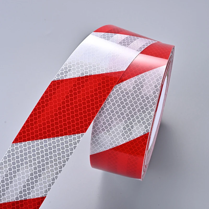 MANCAI High Intensity Prismatic Reflective Tape 2 Inch Reflective Tape Red White Waterproof Reflective Tape