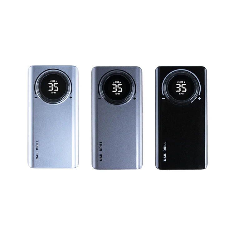 Pro 35000RPM Electric Nail Drill Machine Stainless Steel Handle Electric Manicure Drill & Accessory Nail Art Tool 3 Color Choice