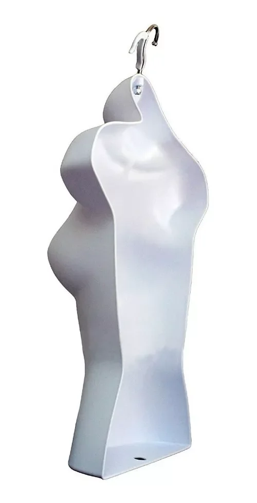 Male and Female Plastic Torso Mannequin Hollow Back Body Torso Set Half Body With Hanging Hook for Clothes Bikini Display