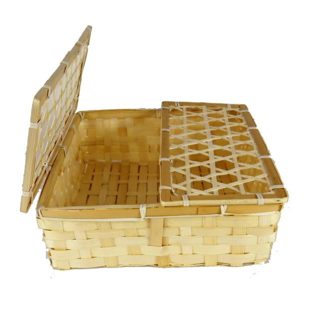 Eco Friendly Wholesale Manufacture Woven Natural Palm Leaf Gift Bamboo Packaging Box