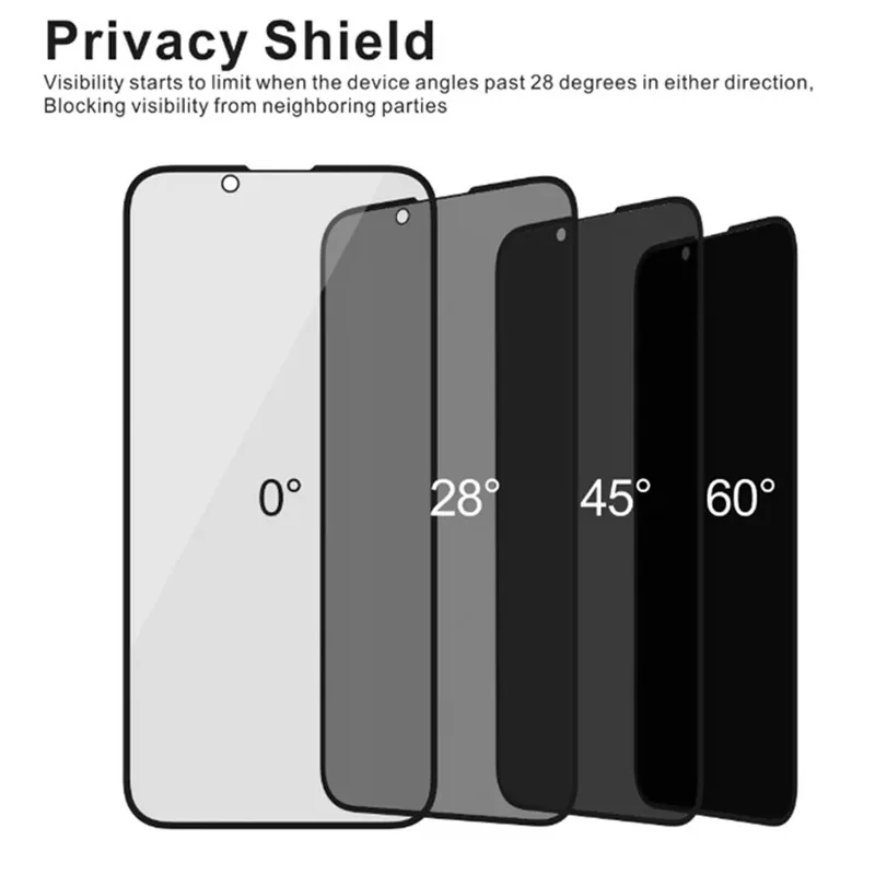 For Iphone 11 12 13 Mini Pro Max 9H 0.33MM Anti Spy Privacy Tempered Glass Screen Protector For Iphone
