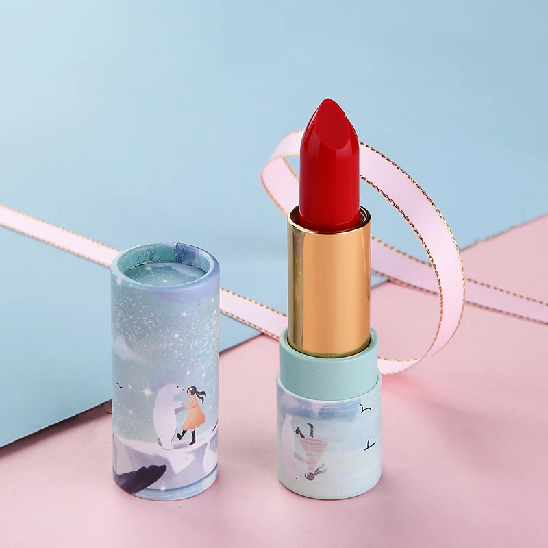 Recycled Cardboard Lipstick Packaging Tube Boxes Custom Paperboard Cosmetic Container Empty Lipstick Kraft Paper Tubes