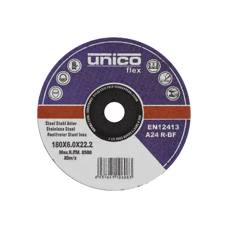 180x6.0mm Multi-Purpose 7 inch Angle Grinder Resin Grinding Disc For Stainless Grinding Wheel