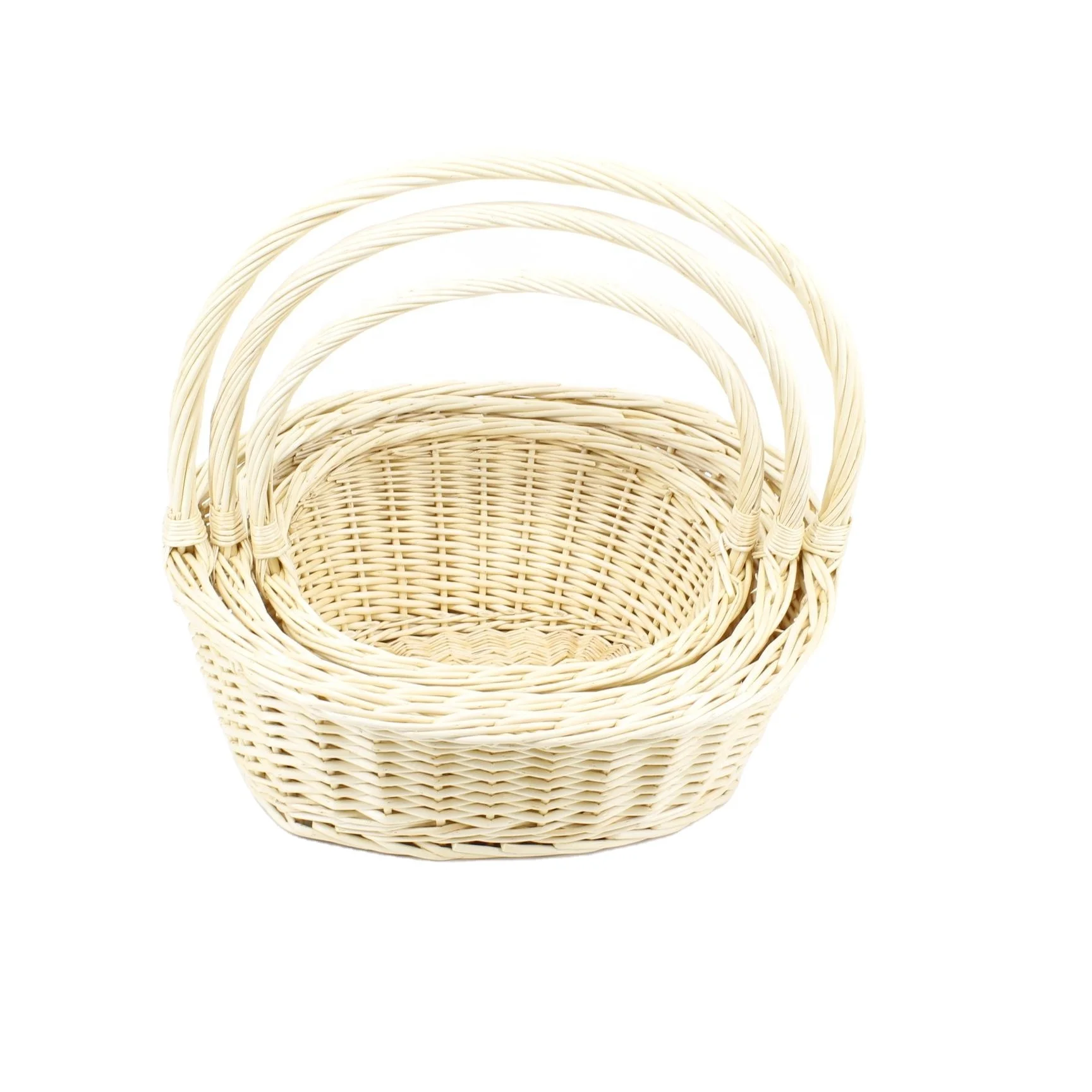 Home Wholesale Customized Decorative  tall wicker basket with lid with  custom logo wicker basket
