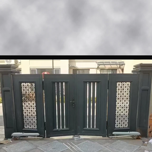 High-quality front fence and gates designs for house swing gate automation aluminum gates