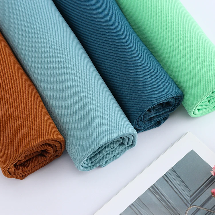 W888-3 твил био-полированный 95% полиэстер 5% Спандекс Трикотажная махровая ткань Китай