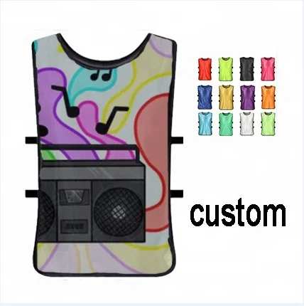 Wholesale custom logo sports wear Parent-child vest number training bibs for kids and adults