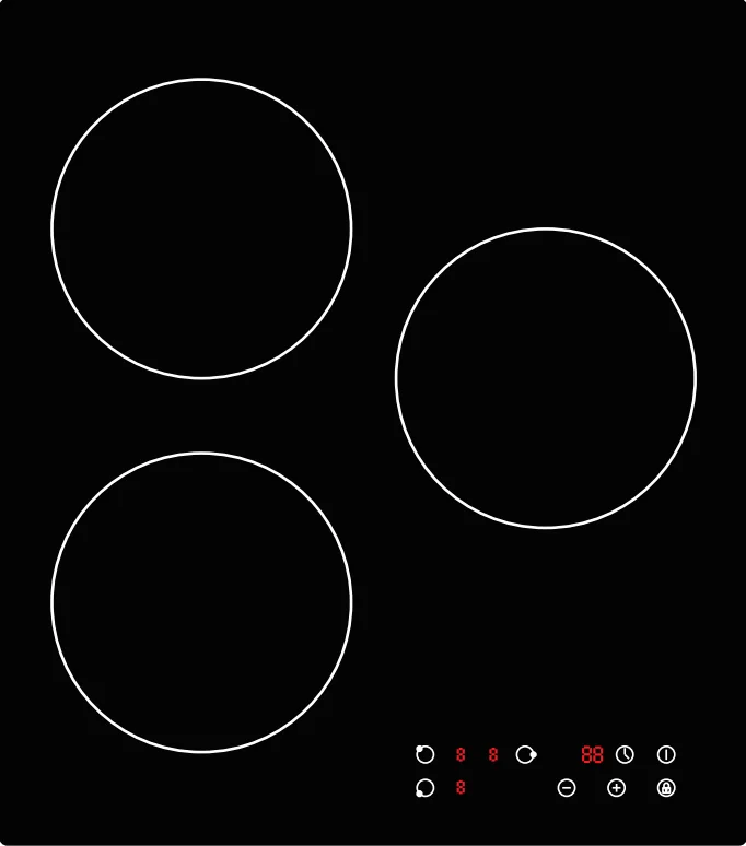 Горячая Распродажа, электрическая индукционная плита, встроенная 3 горелки, бытовая техника, электрическая плита 5500 Вт, индукционная плита