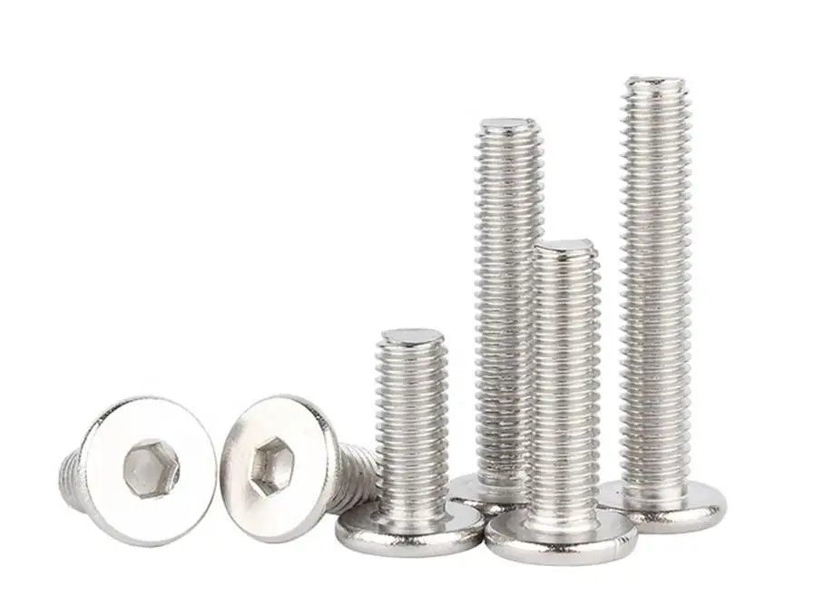 M2 M2.5 M3 M4 M5 M6 M8 Stainless Steel Hex Pancake Head Furniture Screws Tv Wall Mount Cancellus Locking Head Screw 3.5 All Type