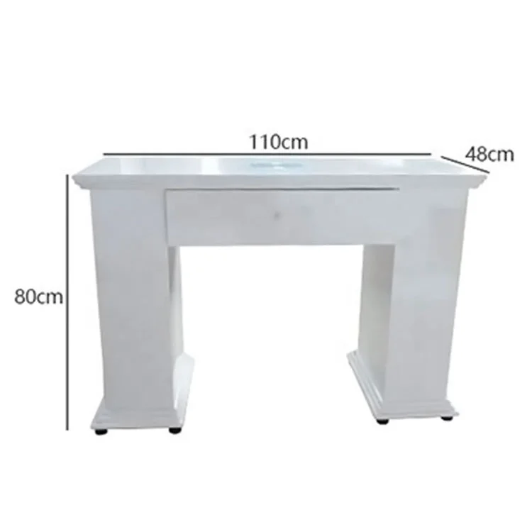 Modern portable white beauty salon tables tech technician nail station furniture manicure with dust collector and fan for nail