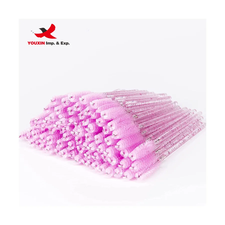 50Pcs disposable Crystal Micro Eye Lash Brush Applicator Extension Spoolie Cleaning lip brush crystal Eyelash micro brush swab