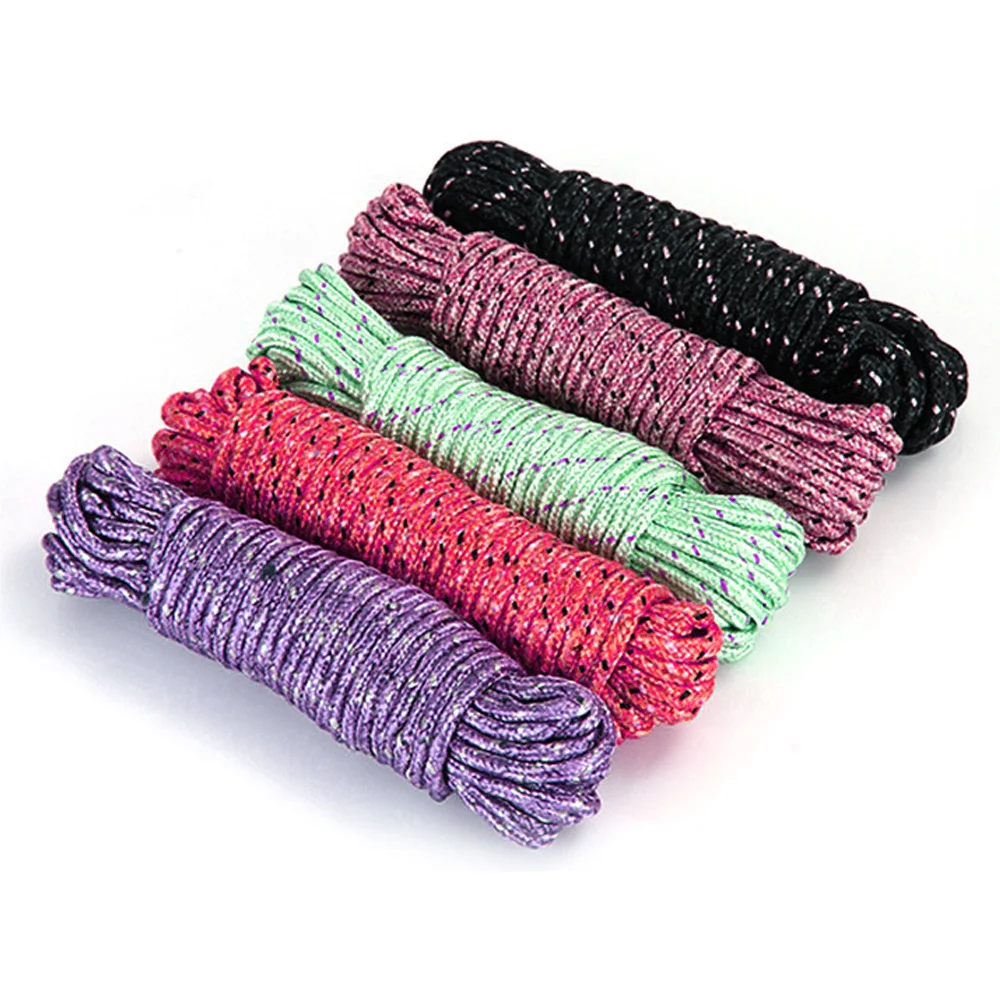 Clothesline Outdoor Clothes Drying 20mm 5mm 3mm 12mm 10mm 4mm Windproof Tent Canopy Braid Custom Packaging Leash Nylon Rope