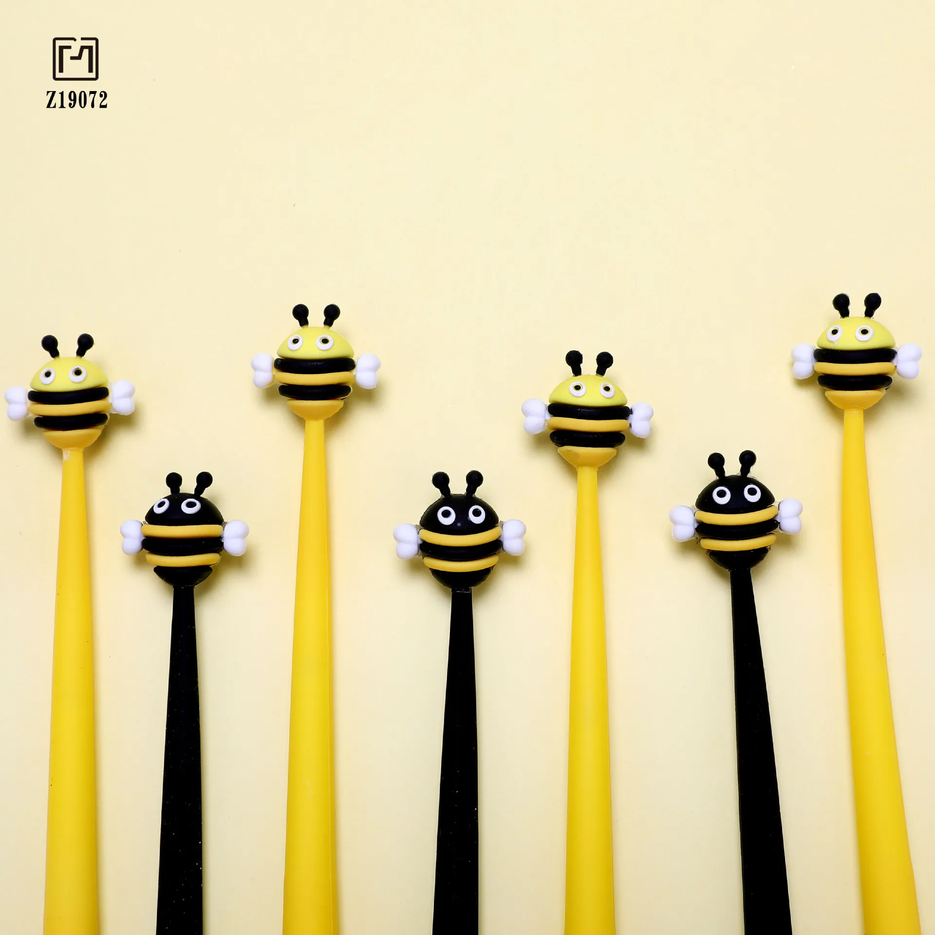 Милая кавайная креативная силиконовая Милая гелевая ручка для учеников, школьные гелевые ручки с Пчелой, канцелярские принадлежности 0,5 мм с черными чернилами