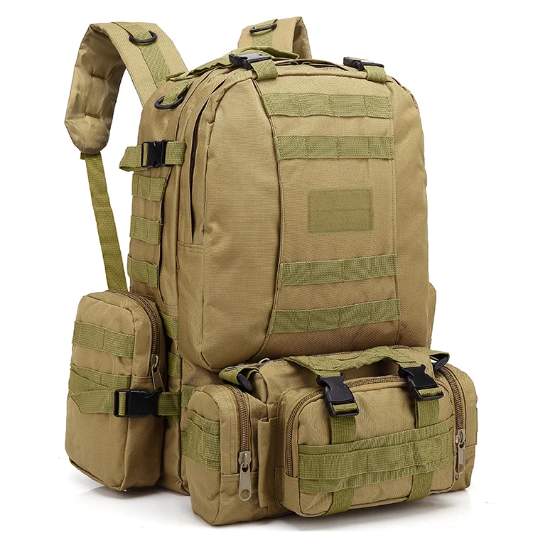 55L Big Capacity Mountaineering Waterproof Outdoor Tactical Backpack,Large Tactical 3 Day Assault Pack, Molle Bag Rucksack