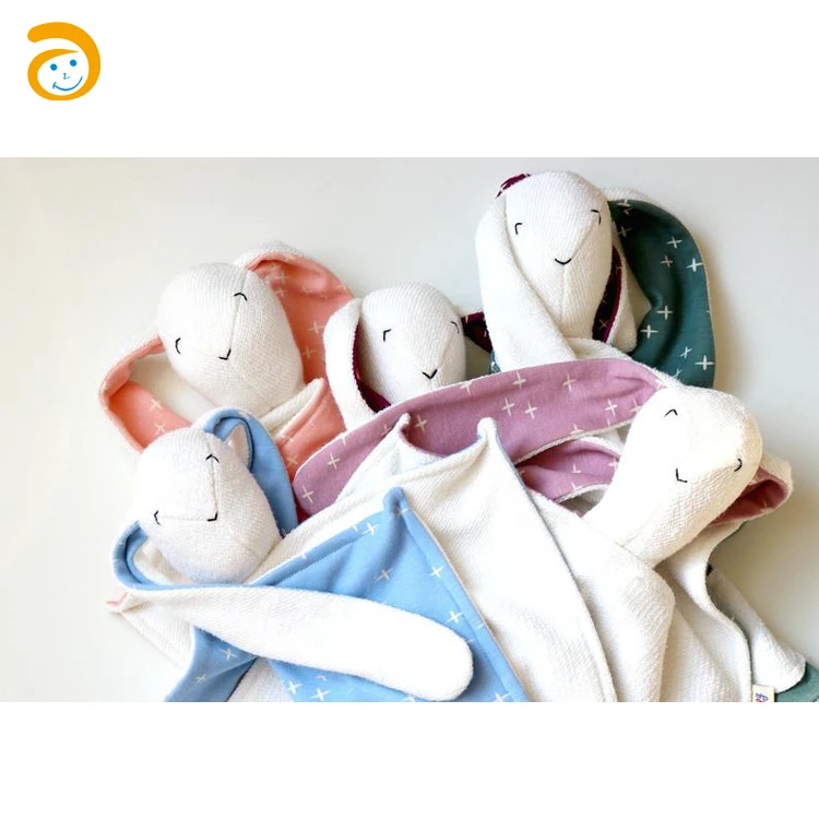 Babies Organic Muslin  Baby Blanket for Newborn Animal Baby Security Blanket