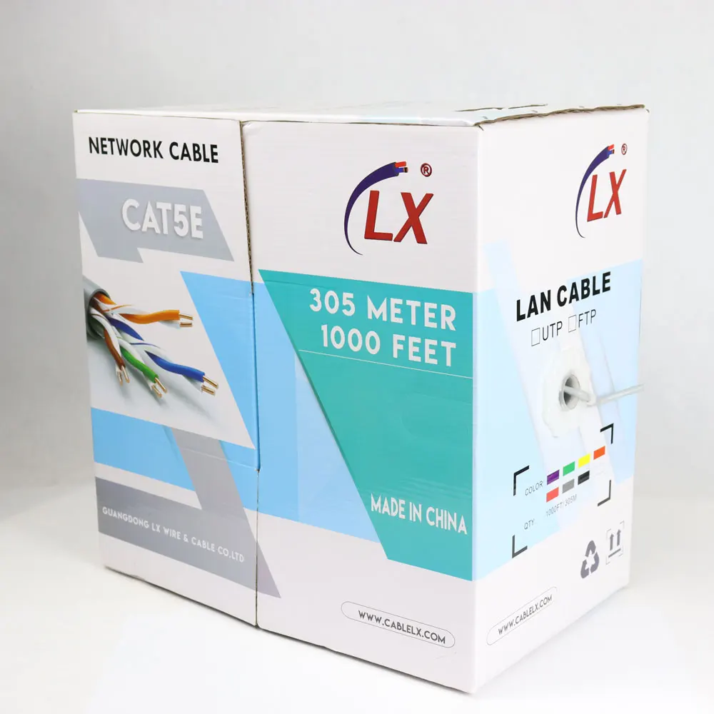 High Quality Wholesale Price CAT5E CAT 5E 24AWG CCA COPPER CLAD AL UTP FTP SFTP Double PVC/PE Jacket Network Ethernet Lan Cable