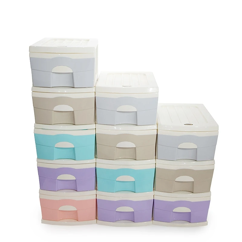 Hot Sale Durable Baby Plastic Drawer Cabinet Knocked Down Plastic Drawer