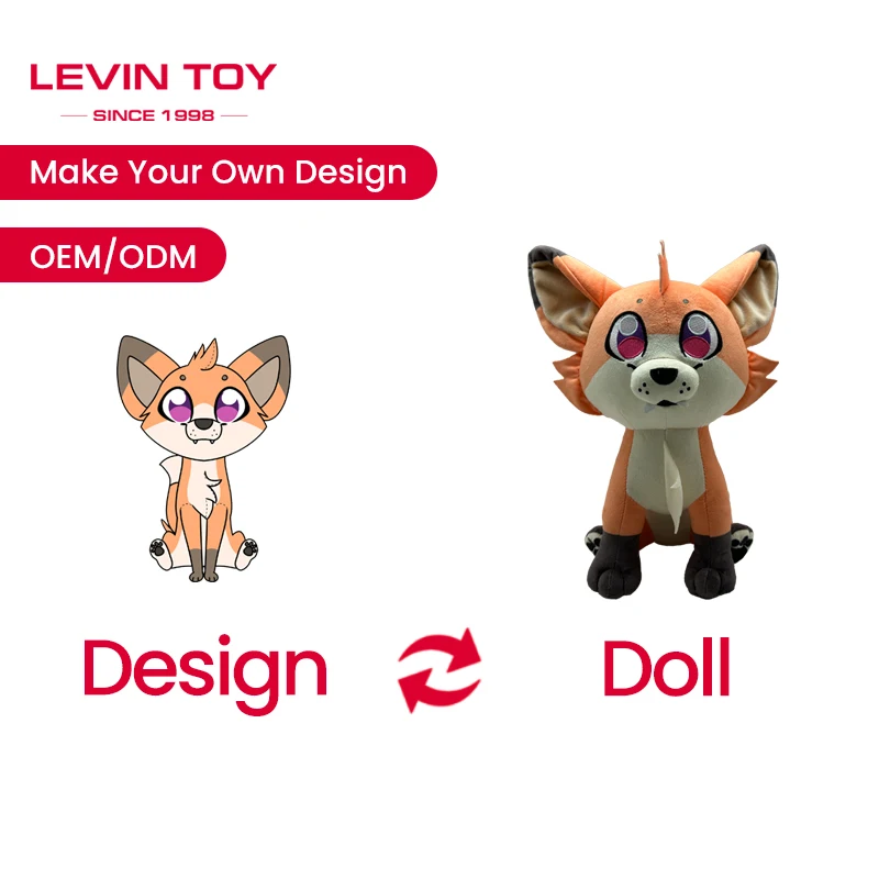 Customized cartoon cute fox plush toy design exquisite animal small fox plush animal toy Rainforest Adventure Collection