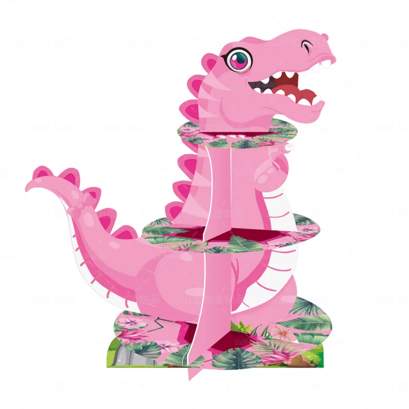 hot selling 3 Tier Dinosaur Cupcake Stand party decorations supplies cake stand