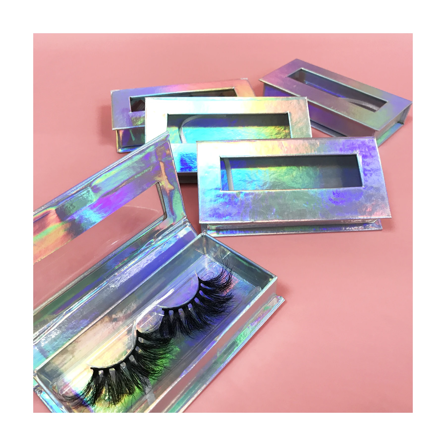 Mink eyelashes fluffy real mink eyelash vendor with eye lash cases packaging lashes box