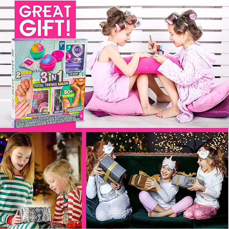 Wholesale Pretend Play Beauty Diy Fashion Girls Non-toxic Cosmetic Toys Kids Makeup Set Kits