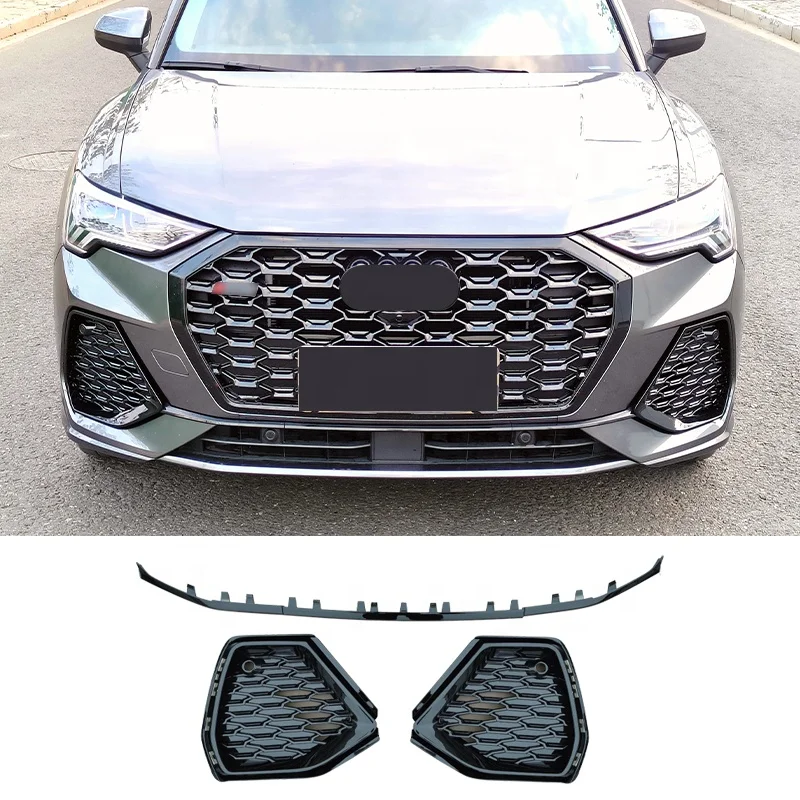 Body Kit Rsq3 Tuning Front Foglamp Chrome For Audi Q3 Bumper Fog Light Cover 2019-2023 q3