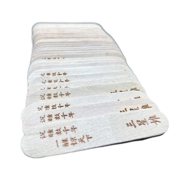 China Manufacturer Eco Birch Wood Popsicle Ice Cream Stick With Hot-stamping Logo