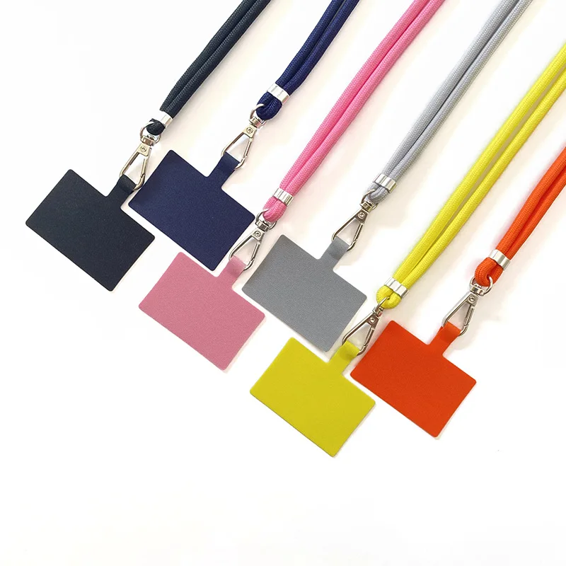 Phone Case Lanyard Gasket Color Cured Cloth Multifunctional Crossbody Lanyard Clip Adjustable Anti Loss Neck Strap for Mobile
