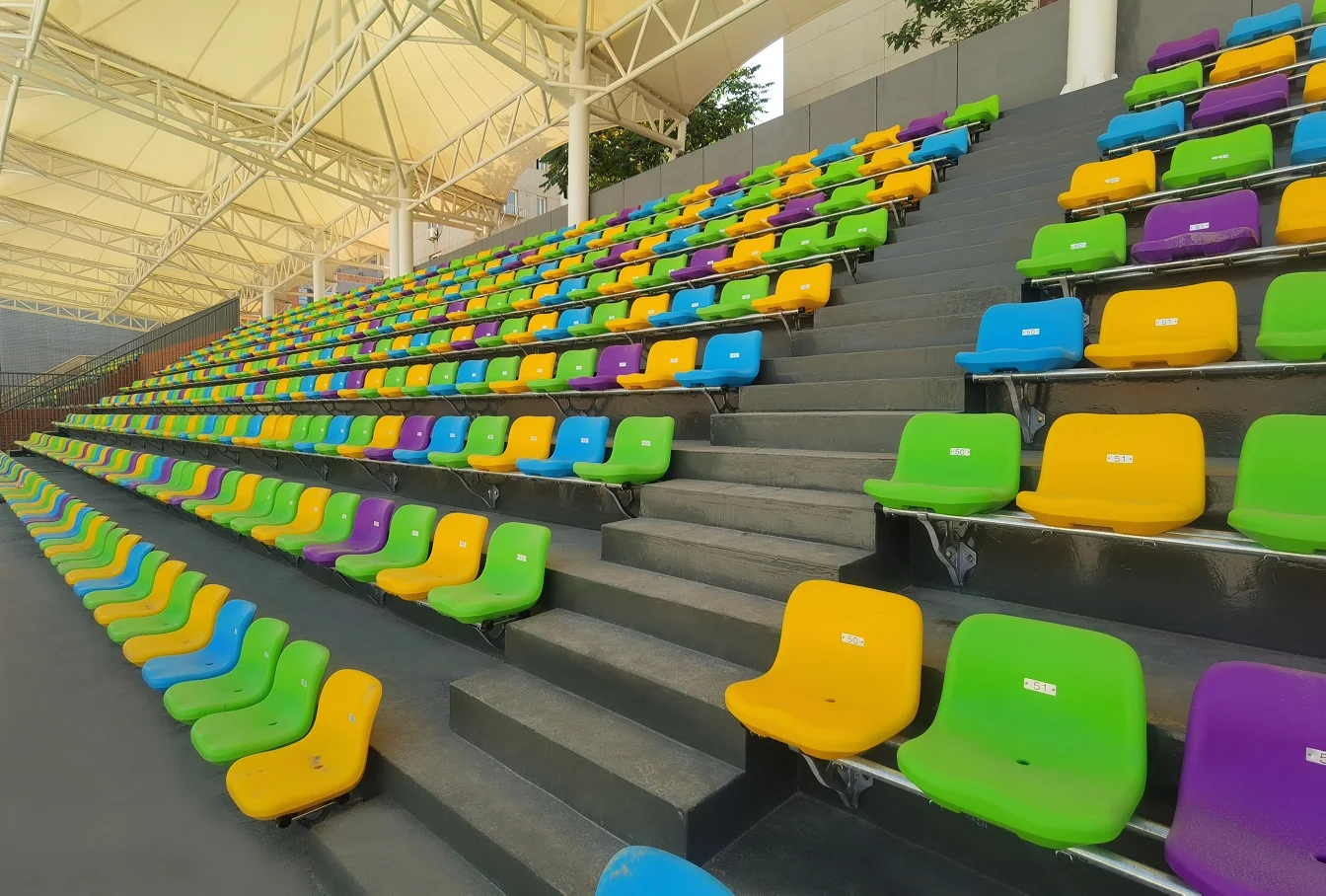Yourease stadium good quality factory directly cheap  playground bleachers fixed seats plastic for sport stadium chairs