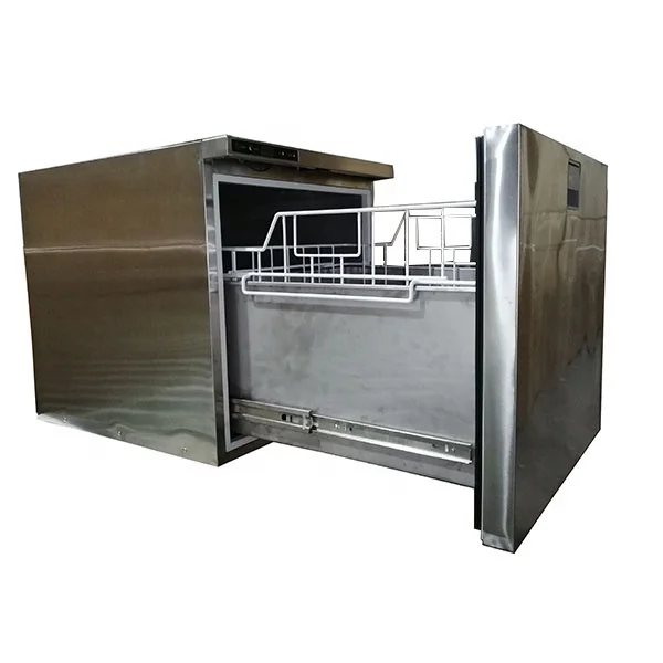 Offroad Fridge Boat Kitchen Refrigerator Car Truck Bus Caravan DC Cool Box Stainless Steel Portable Mini Solar Drawer Fridge